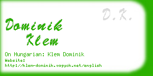 dominik klem business card